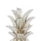 Silver Polystone Traditional Decorative Pineapple, 14" x 6" x 6"